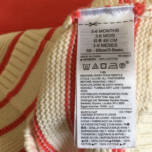 Gap Striped Garter Sweater Dress | 3-6 M | EUC - Picture 5 of 5